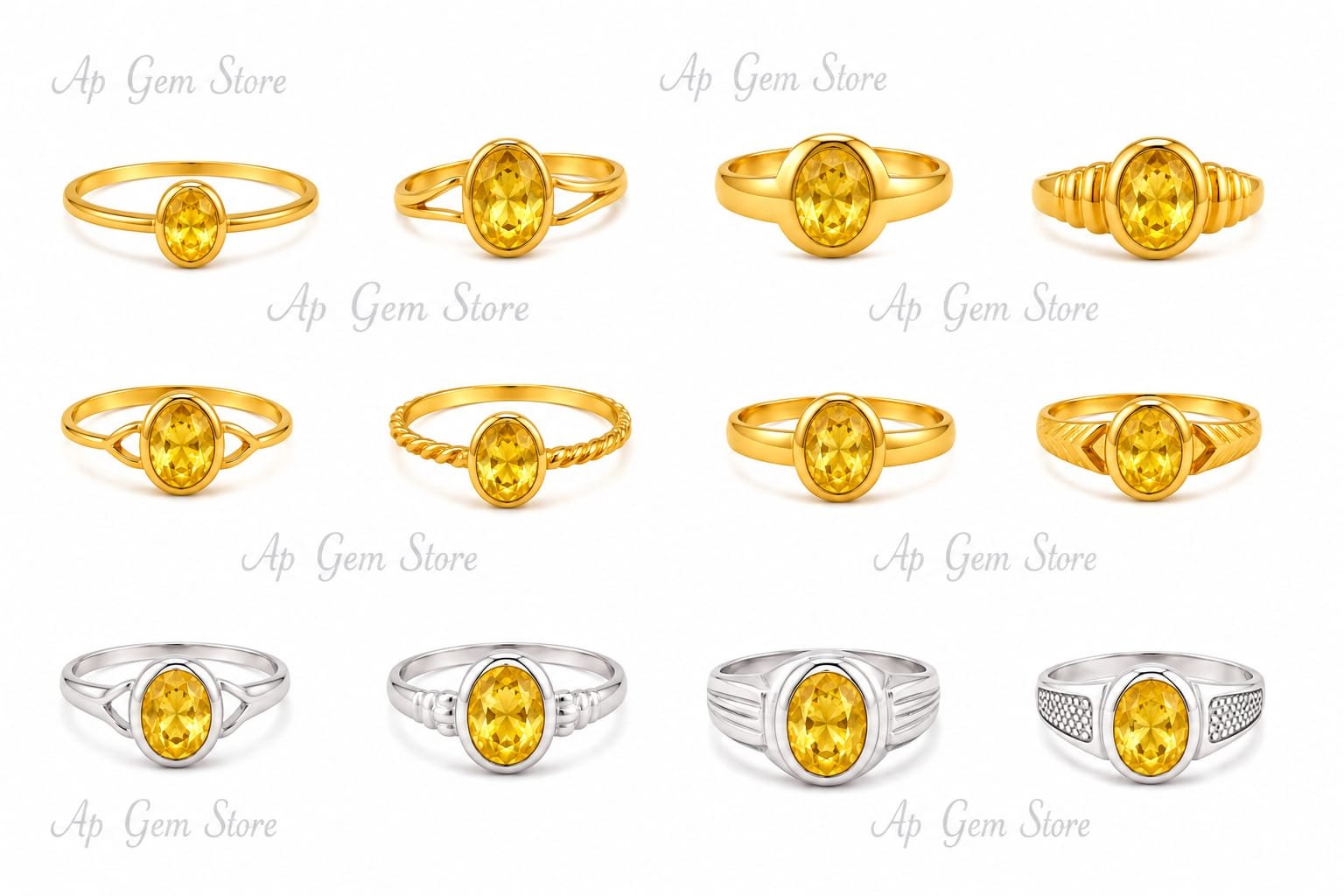 Yellow Sapphire Rings